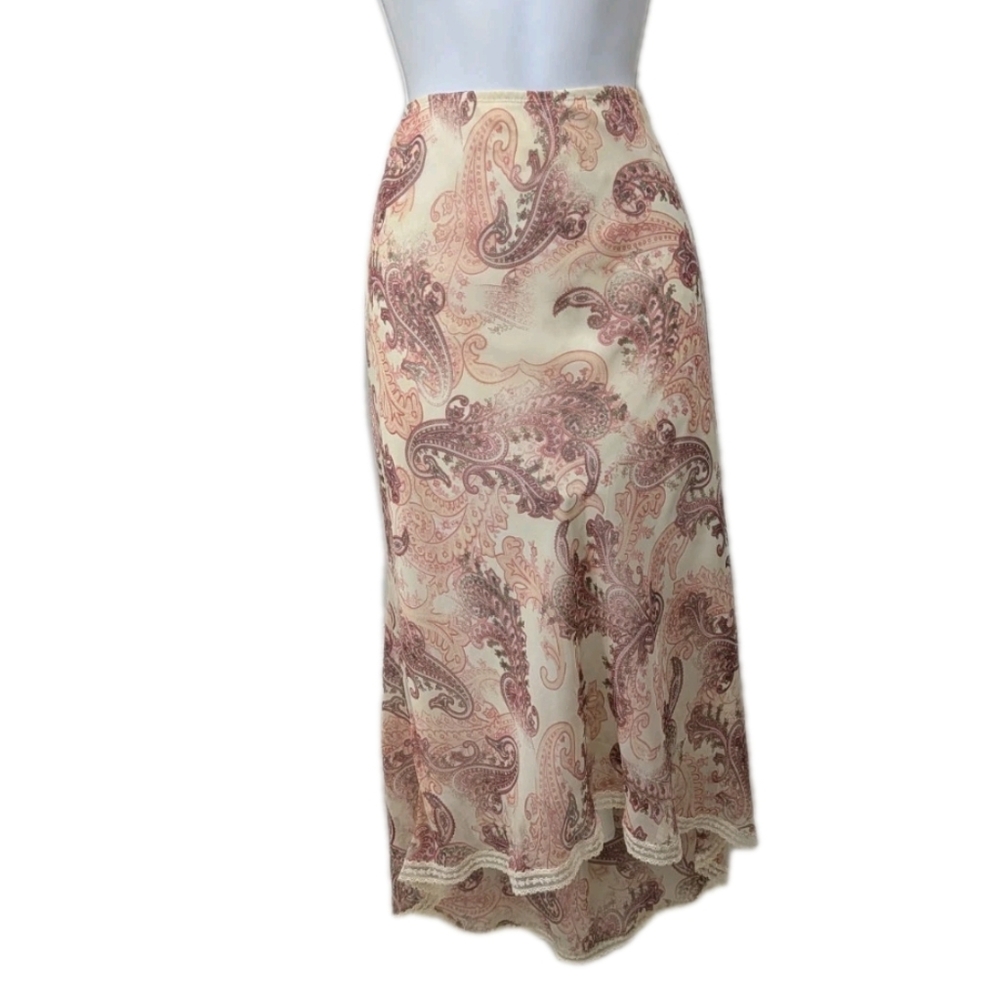 Fashion Bug Paisley Whimsical Midi Skirt XL Feminine Fairy #sk1 - Picture 4 of 8